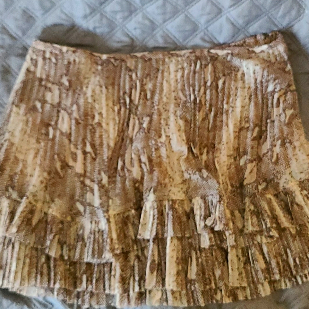 Cream and light brown skirt